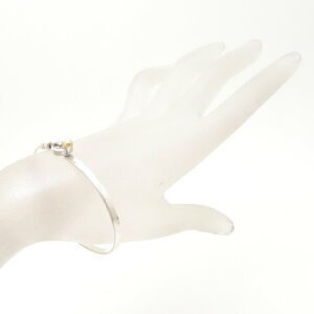 Tiffany Hook Eye Bangle Silver Yellow Gold